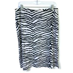 Vintage 90’s Zebra Animal Print Skirt Women’s Size Large